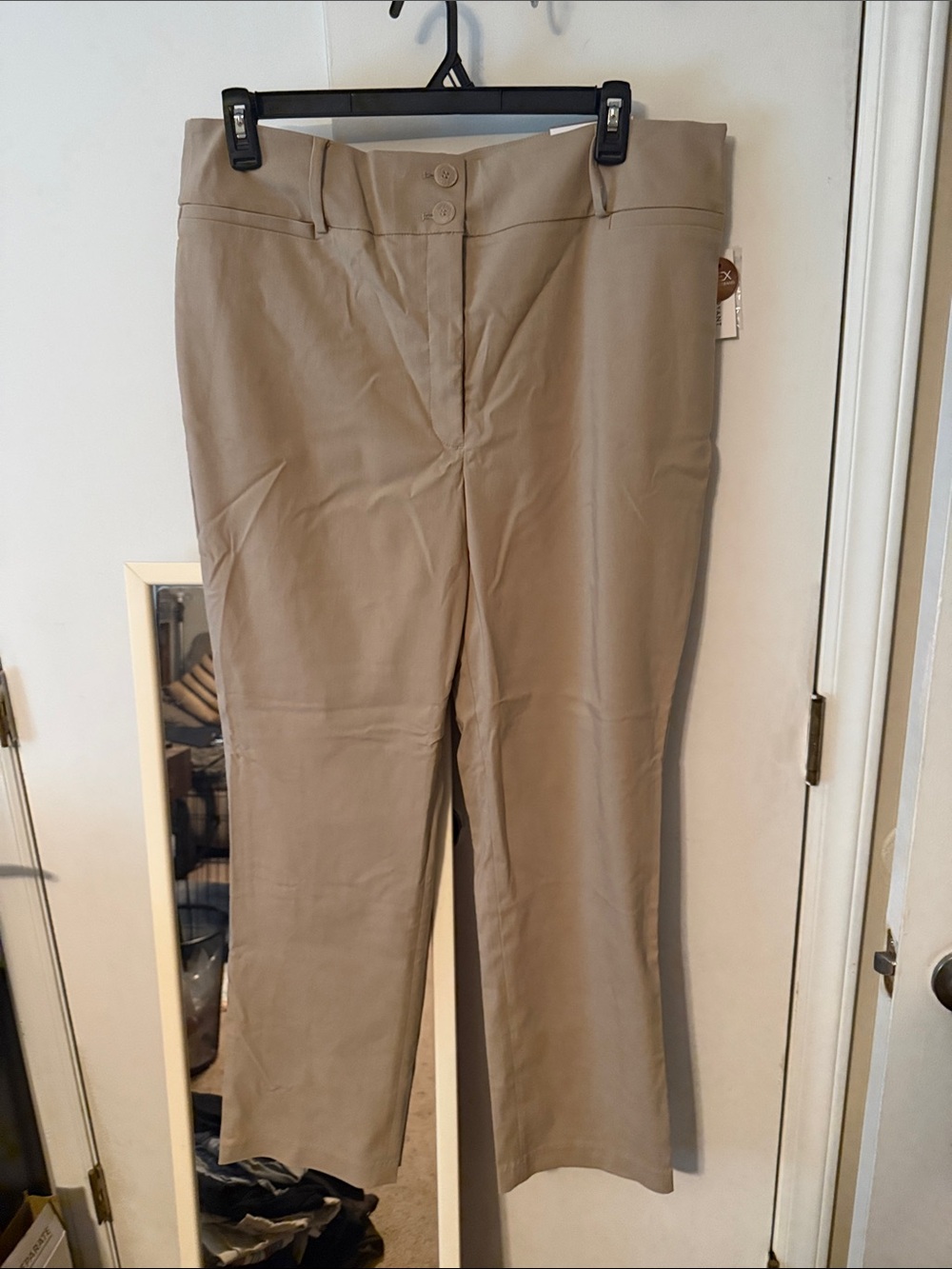 Lane Bryant Taupe Straight Leg Trousers